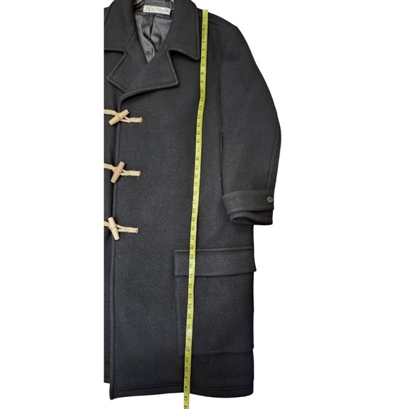 ZARA WOOL BLEND COAT WITH TOGGLES LIMITED EDITION BLACK SIZE M REF. 3057/783 - Picture 9 of 15